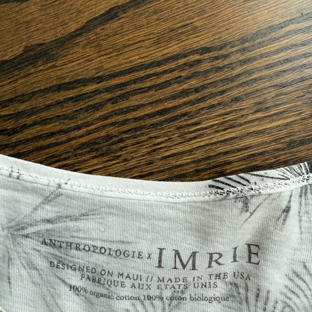 Anthropologie White and Black Long Sleeve Tee - Picture 2 of 6